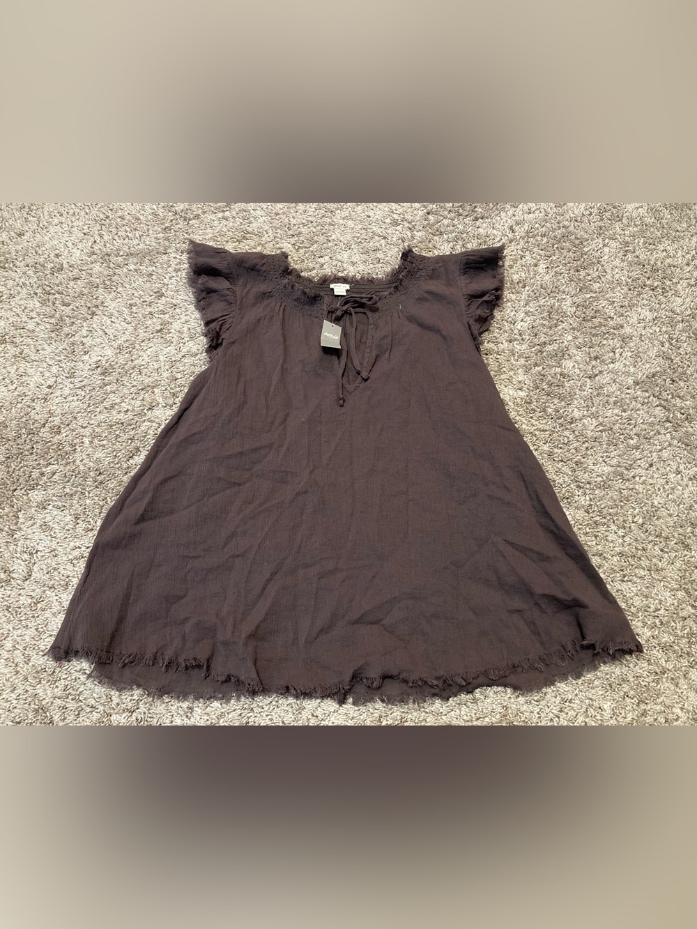 Aerie Blouse Sleveless Women Size M Brown
